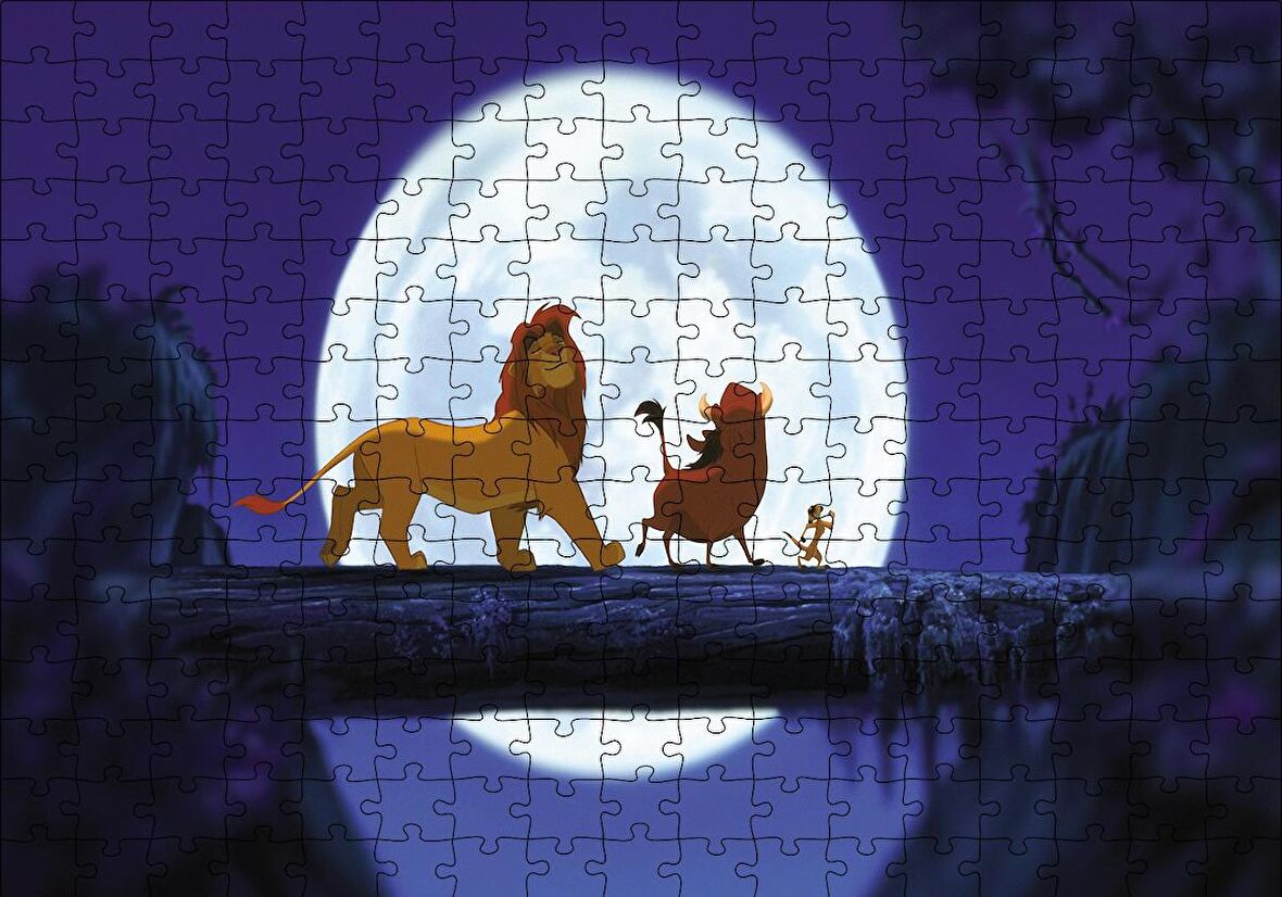 Cakapuzzle  Aslan Kral Simba Timon Pumba Puzzle Yapboz MDF Ahşap