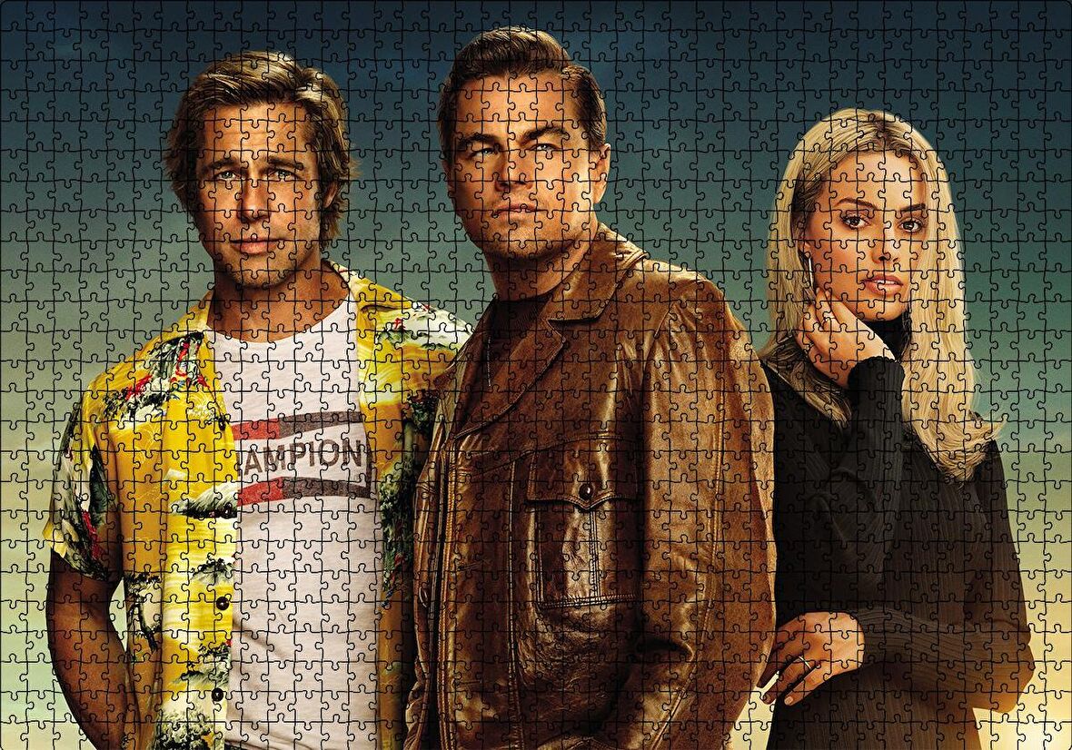 Cakapuzzle  Brad Pitt Leonardo DiCaprio Margot Robbie Puzzle Yapboz MDF Ahşap