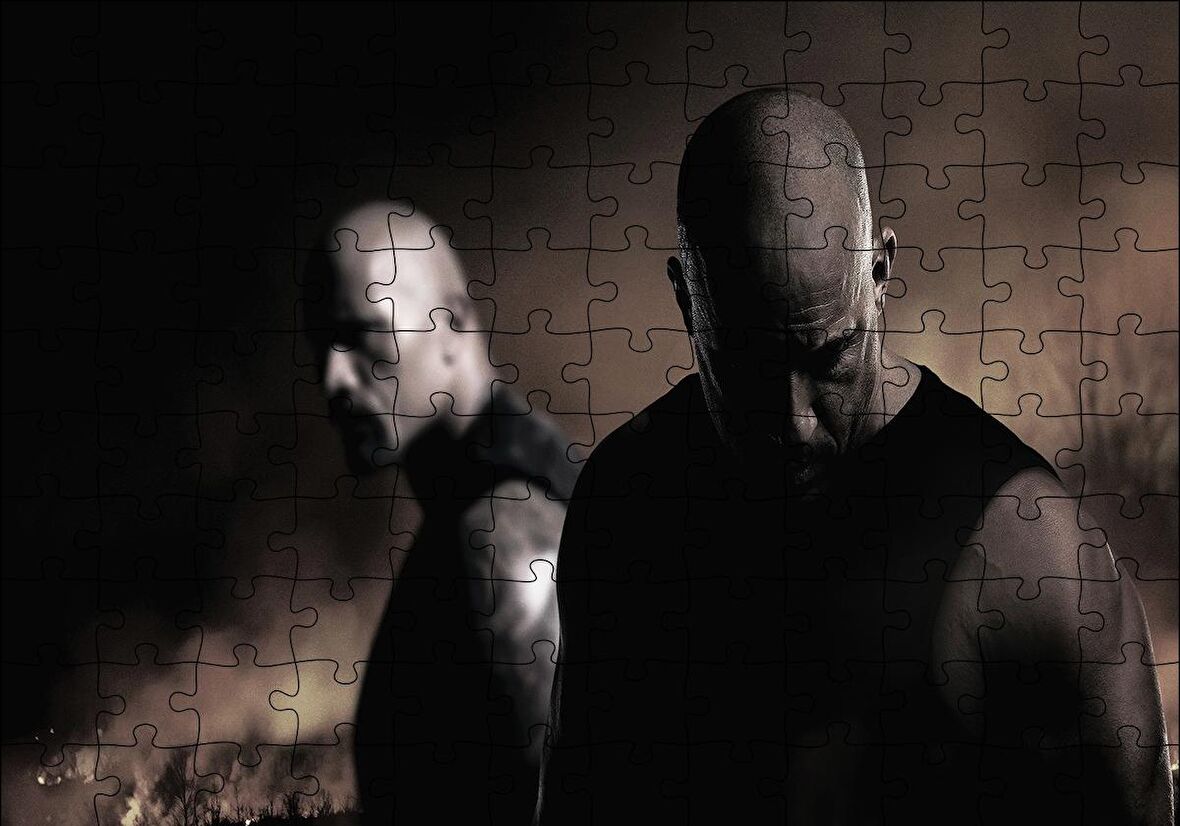 Cakapuzzle  Dwayne Johnson ve Vin Diesel Puzzle Yapboz MDF Ahşap