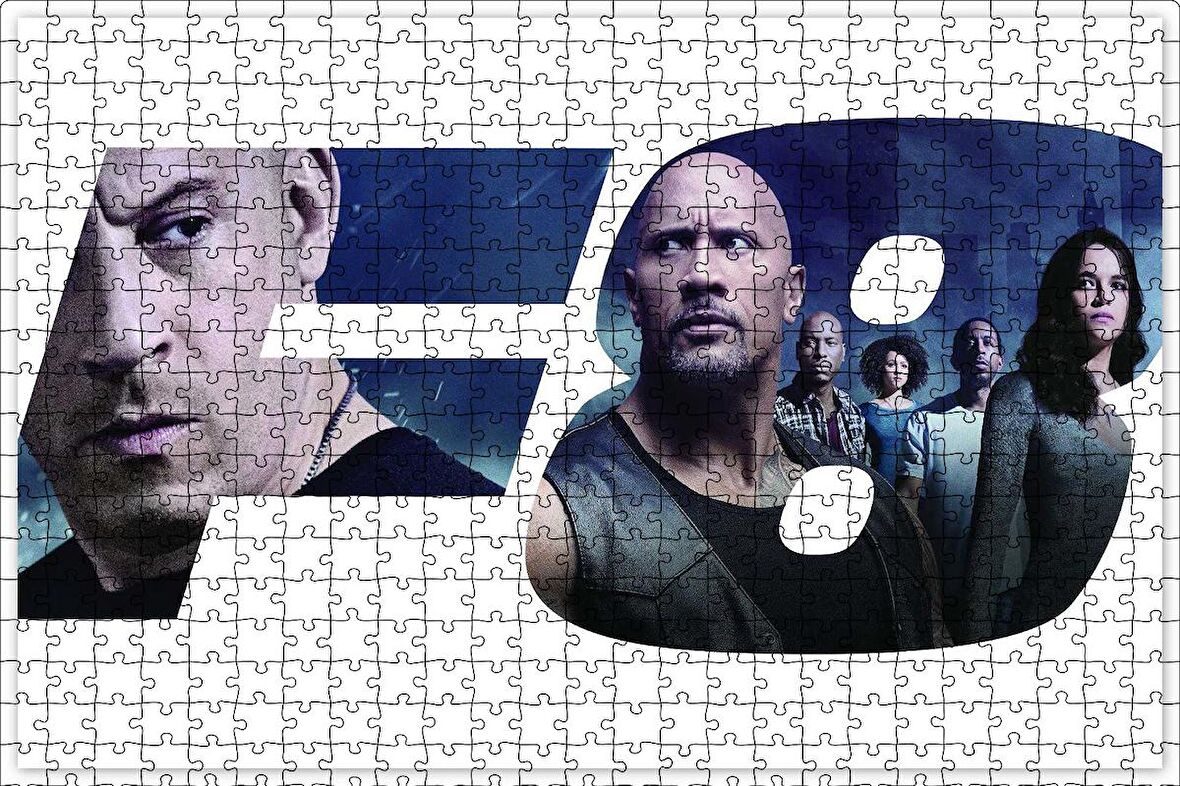 Cakapuzzle  Hızlı ve Öfkeli 8 Tüm Kahramanlar Puzzle Yapboz MDF Ahşap