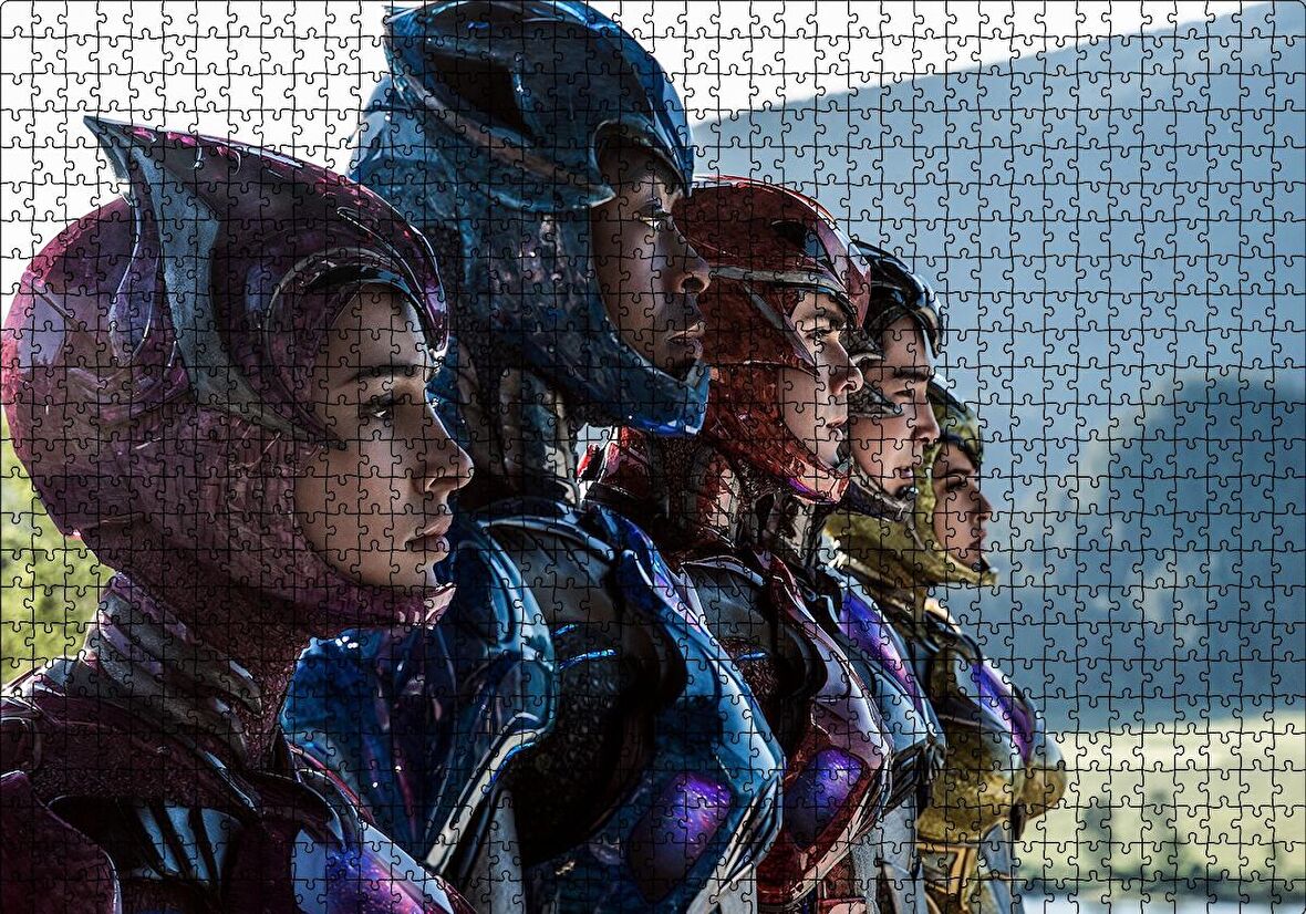 Cakapuzzle  Power Rangers Hepsi Bir Arada Görseli Puzzle Yapboz MDF Ahşap