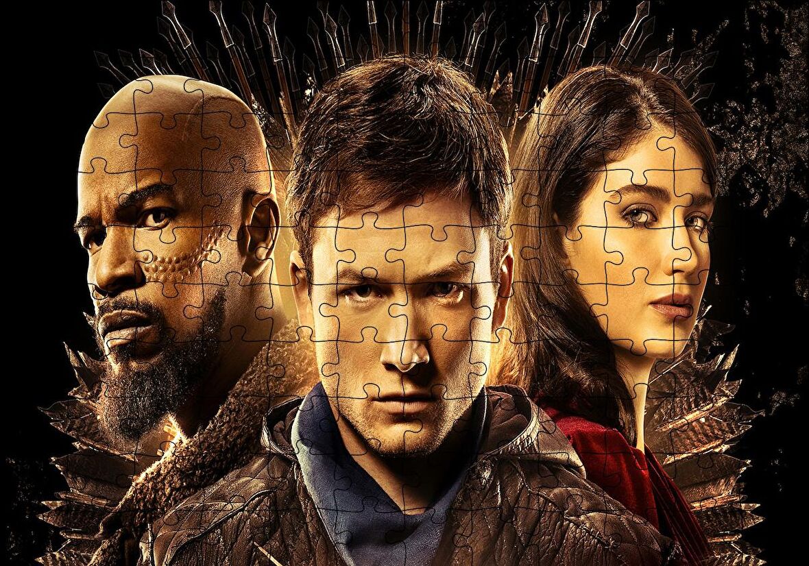 Cakapuzzle  Robin Hood Jamie Fox Eve Hewson Taron Egerton Puzzle Yapboz MDF Ahşap
