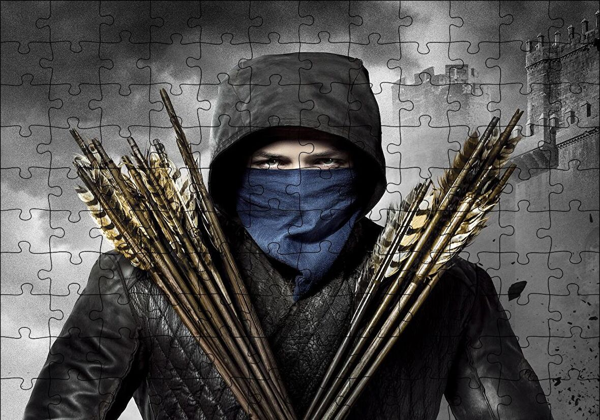 Cakapuzzle  Robin Hood Taron Eggerton Puzzle Yapboz MDF Ahşap