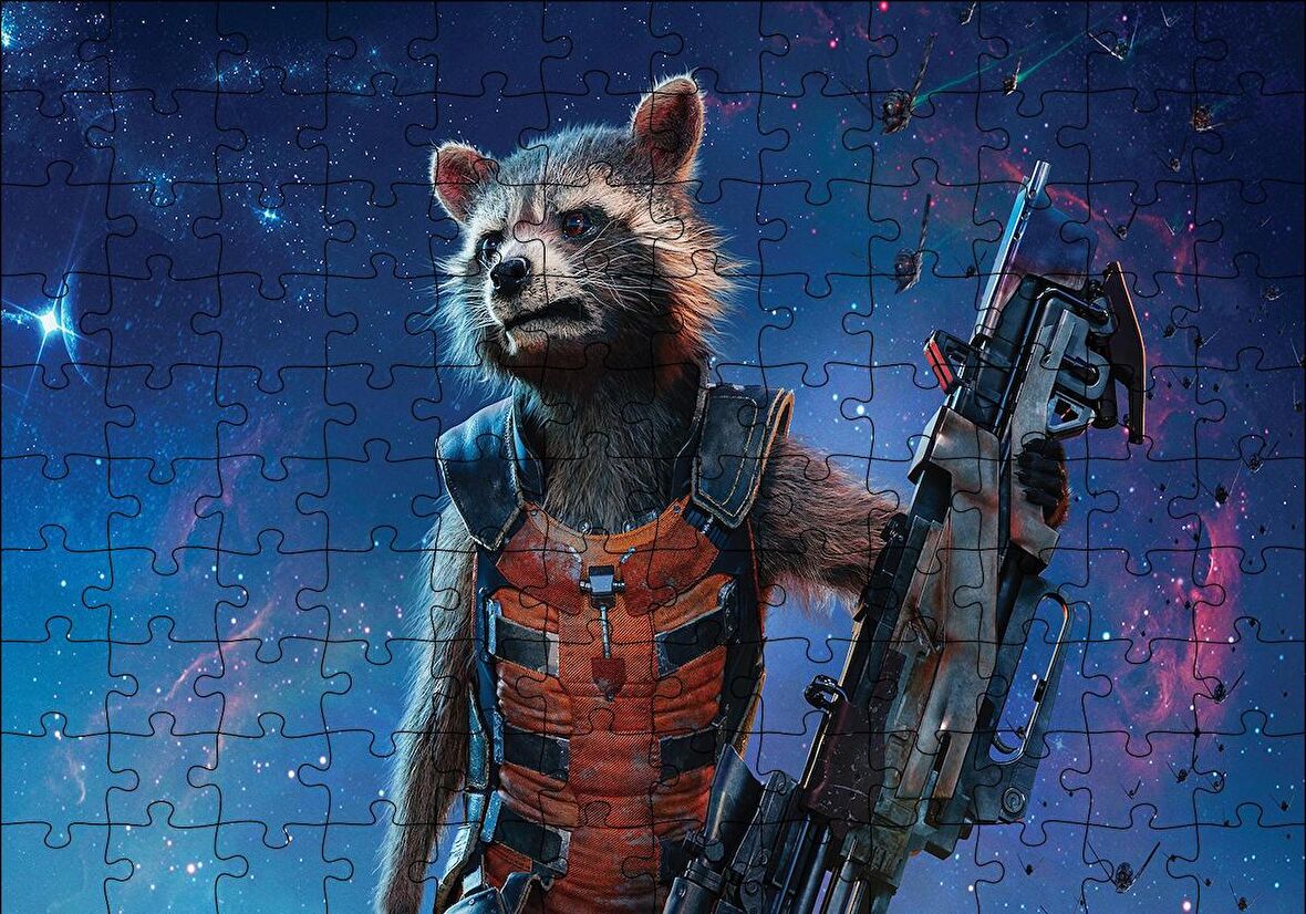 Cakapuzzle  Rocket Racoon Galaksiler Fatihi Puzzle Yapboz MDF Ahşap