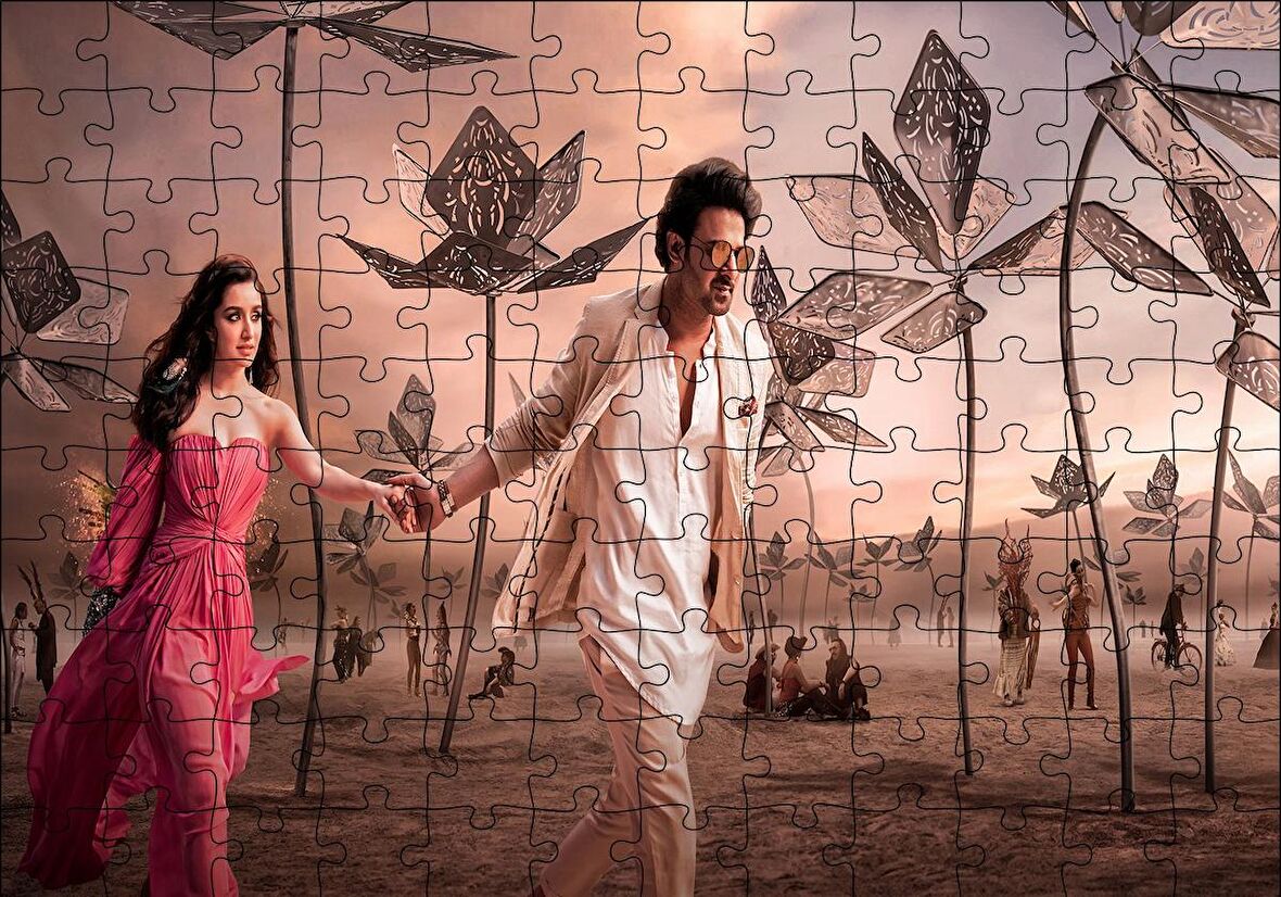 Cakapuzzle  Saaho Prabas Shraddha Kapoor Puzzle Yapboz MDF Ahşap