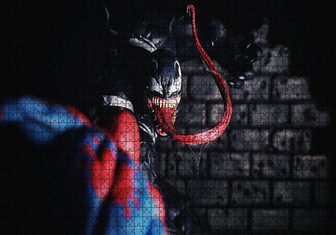 Cakapuzzle  Spidey Vs Venom Artwork Puzzle Yapboz MDF Ahşap