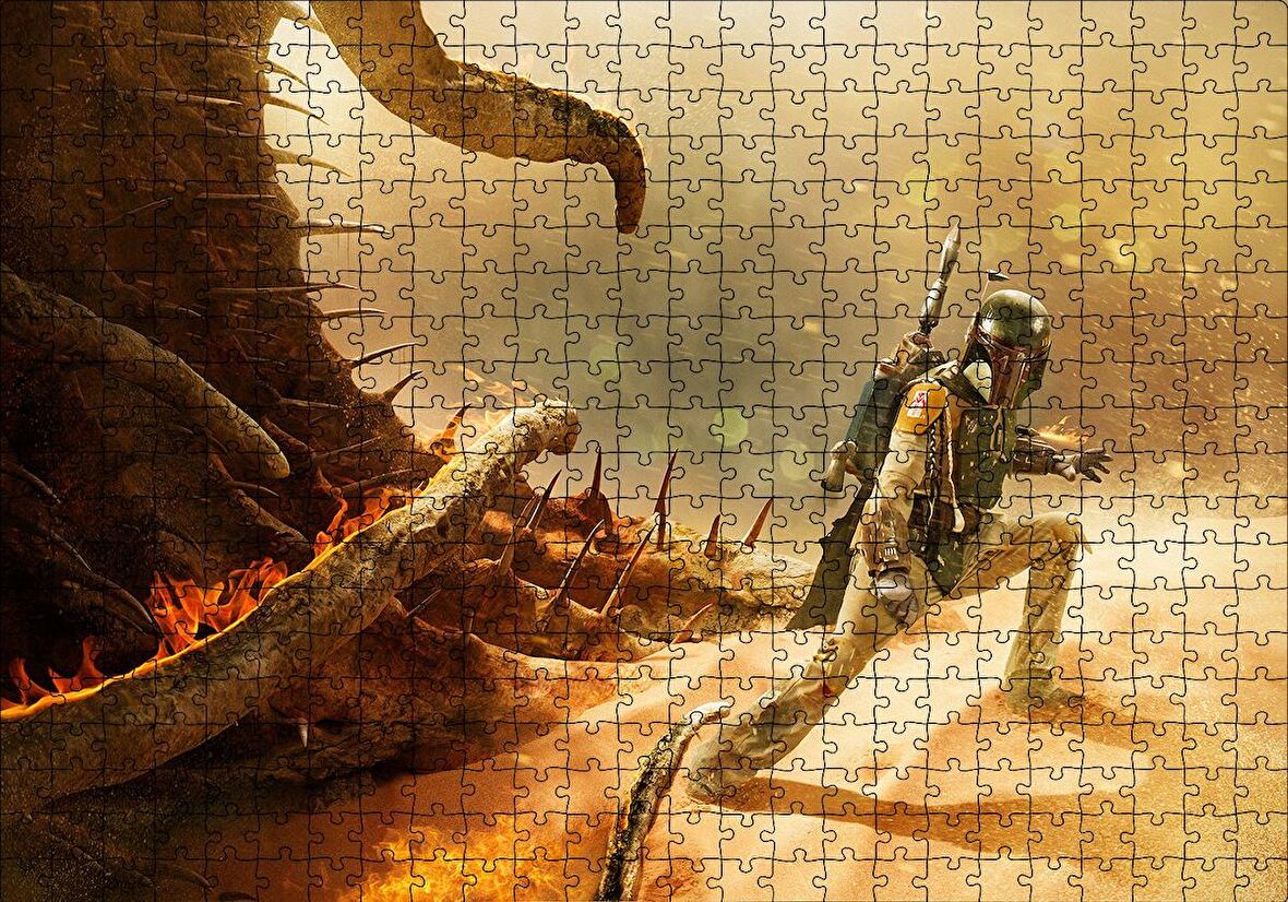 Cakapuzzle  Star Wars Return of The Jedi Boba Feet Puzzle Yapboz MDF Ahşap