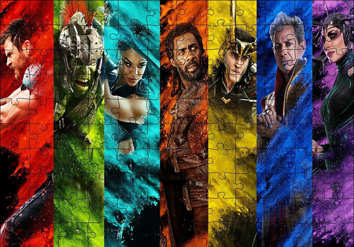 Cakapuzzle  Thor Ragnarok Jeff Goldblum Anthony Hopkins Cate Blanchett Puzzle Yapboz MDF Ahşap
