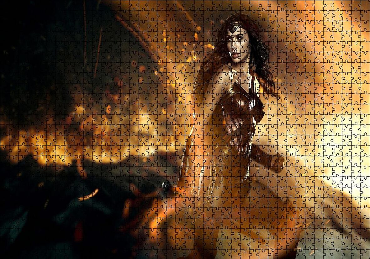 Cakapuzzle  Wonder Woman Gal Gadot Puzzle Yapboz MDF Ahşap