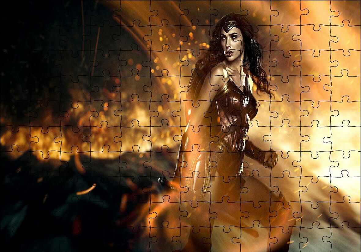 Cakapuzzle  Wonder Woman Gal Gadot Puzzle Yapboz MDF Ahşap
