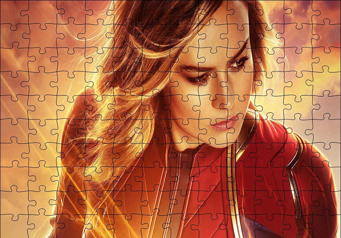 Cakapuzzle  Captain Marvel Brie Larson 2 Puzzle Yapboz MDF Ahşap