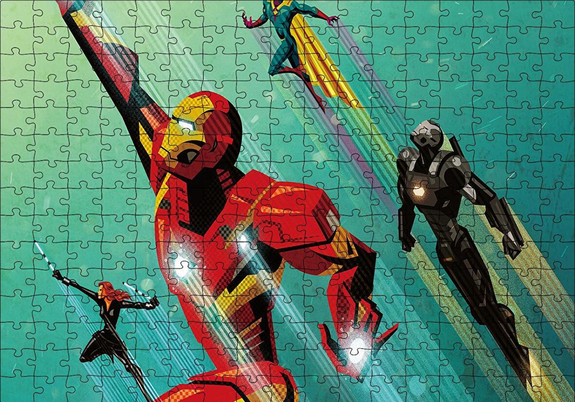 Cakapuzzle  Civil War Iron Man Rising Puzzle Yapboz MDF Ahşap