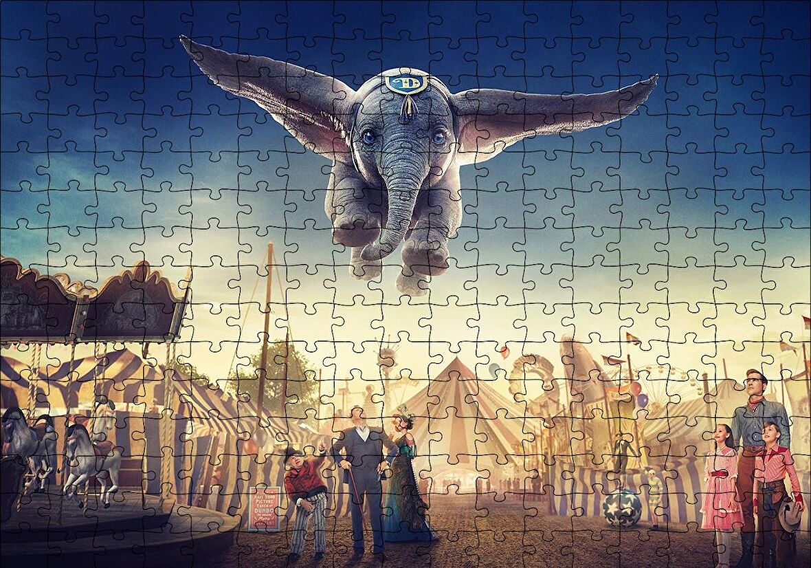 Cakapuzzle  Dumbo Uçan Fil Puzzle Yapboz MDF Ahşap