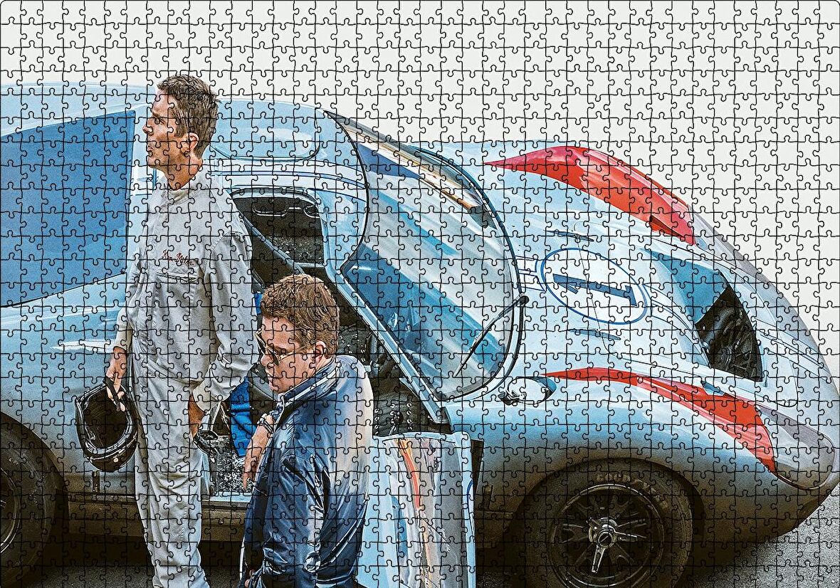 Cakapuzzle  Ford V Ferrari Christian Bale Matt Damon Puzzle Yapboz MDF Ahşap