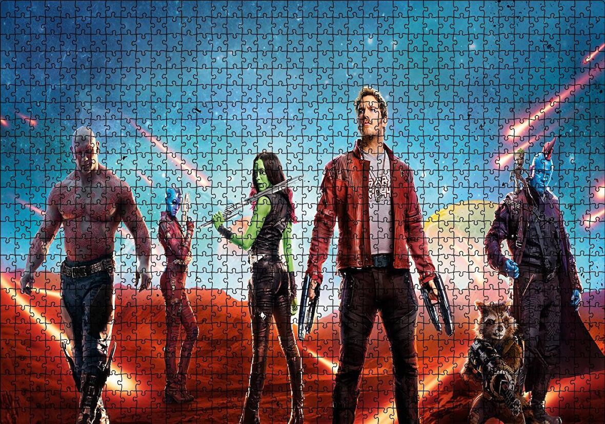 Cakapuzzle  Guardians of The Galaxy Vol 2 Kahramanlar ve Meteorlar Puzzle Yapboz MDF Ahşap