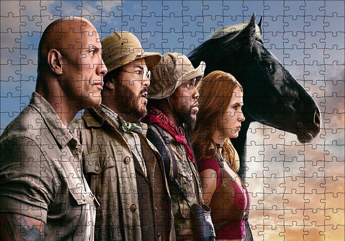Cakapuzzle  Jumanji The Next Level Kahramanlar Profil Puzzle Yapboz MDF Ahşap