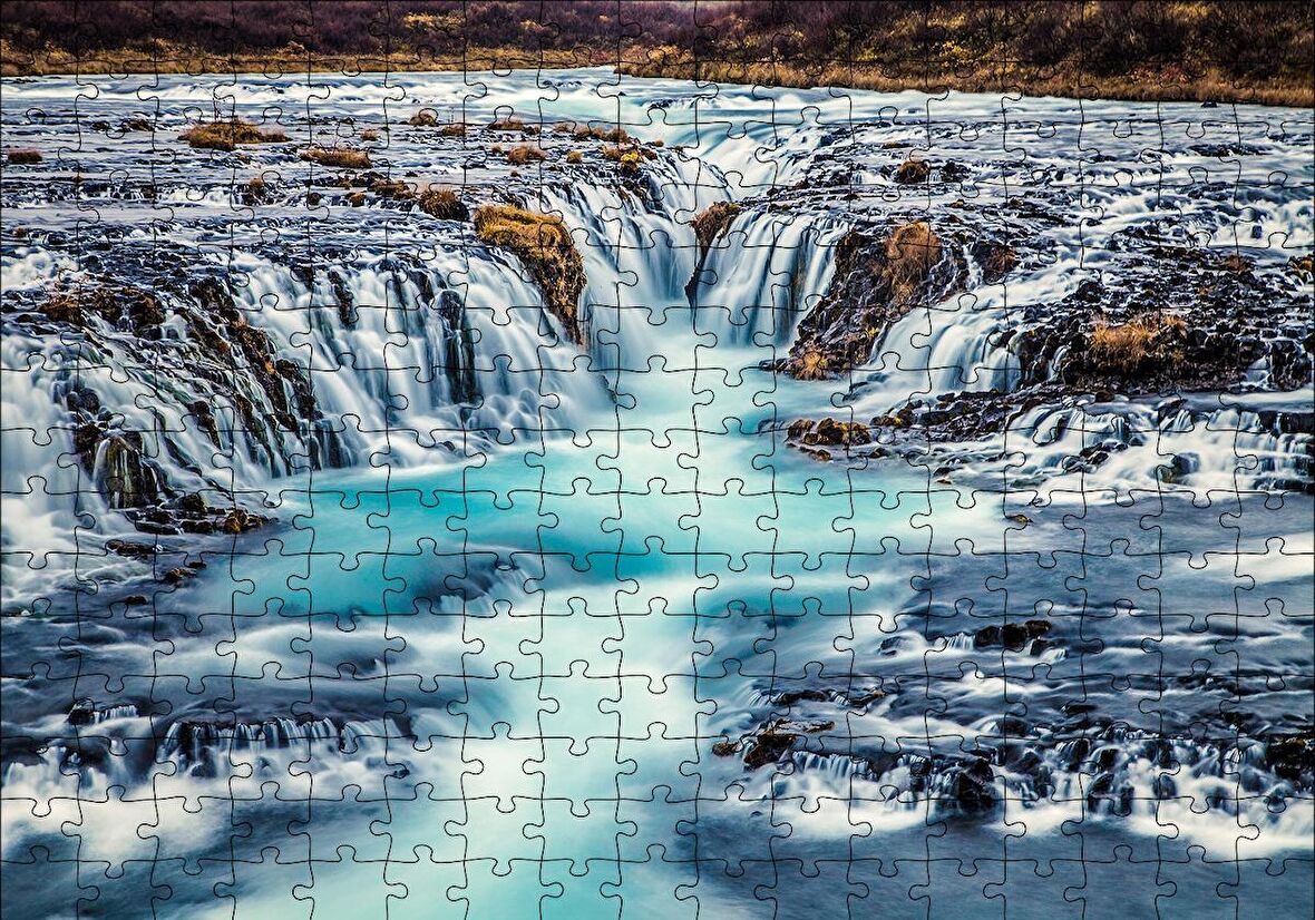 Cakapuzzle  Bruarfoss Şelaleleri Puzzle Yapboz MDF Ahşap