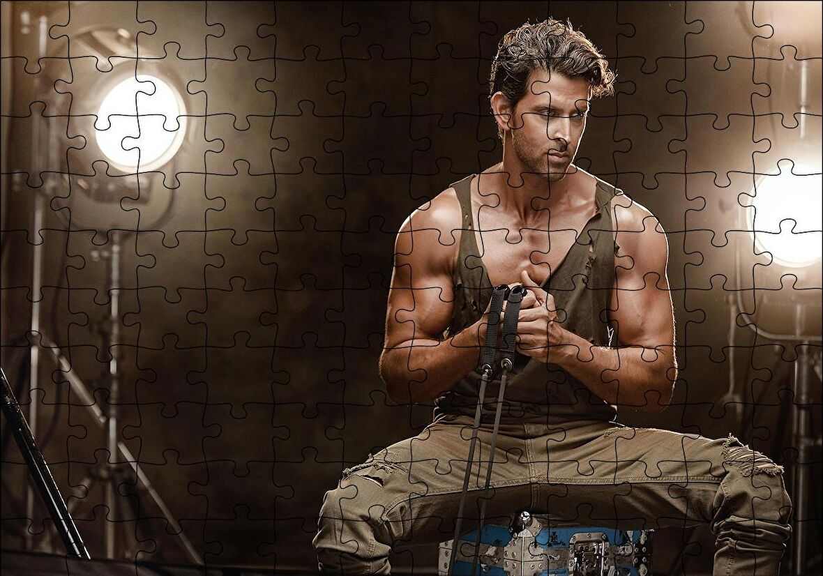 Cakapuzzle  Hrithik Roshan Bodybuilder Puzzle Yapboz MDF Ahşap