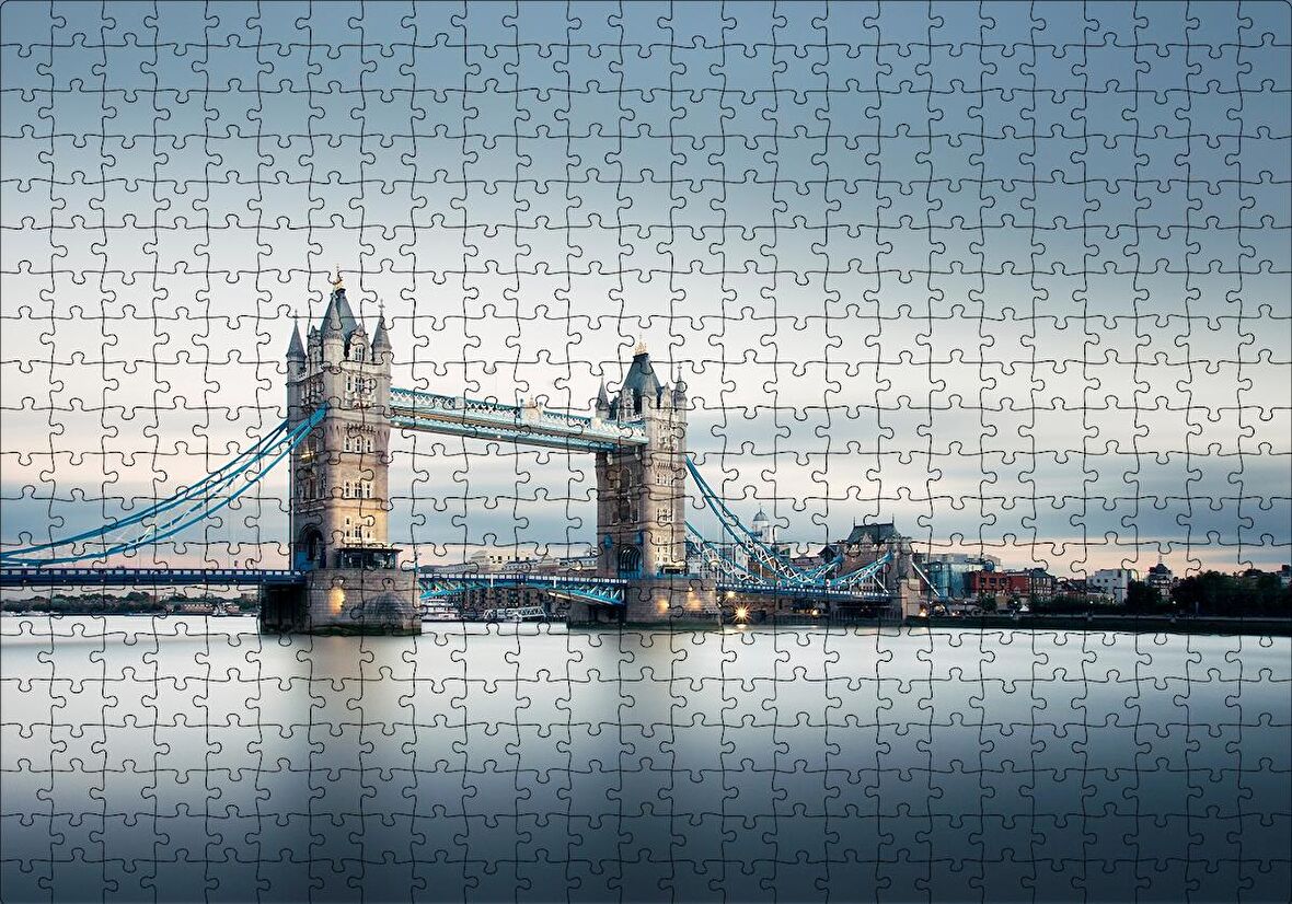 Cakapuzzle  Londra Tower Bridge Puzzle Yapboz MDF Ahşap