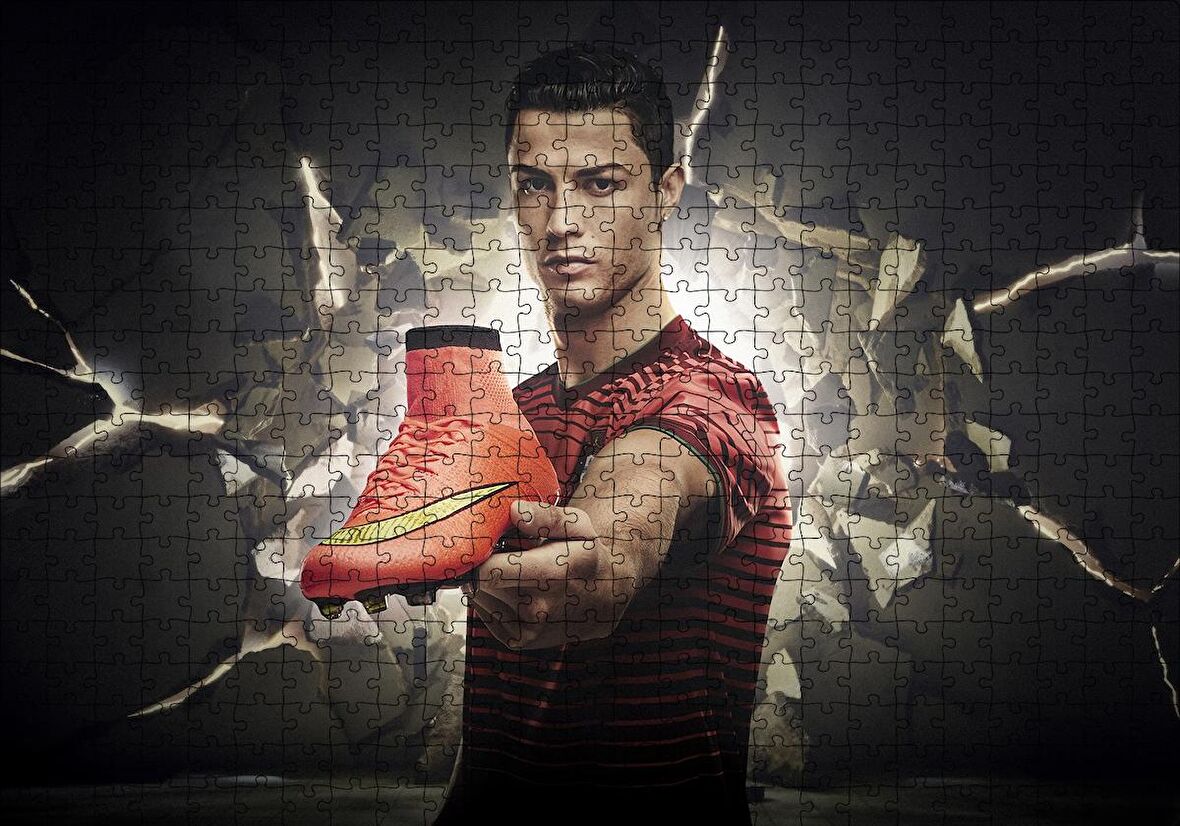 Cakapuzzle  Christiano Ronaldo Nike Mercurial Superfly Krampon Puzzle Yapboz MDF Ahşap