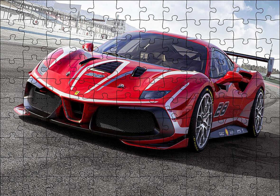Cakapuzzle  Ferrari 488 Evo Puzzle Yapboz MDF Ahşap