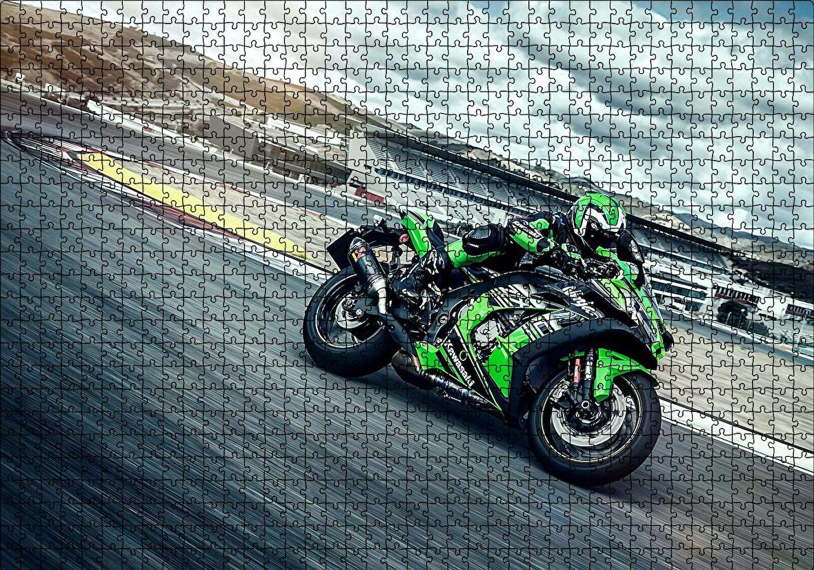 Cakapuzzle  Kawasaki Ninja ZX 10 R KRT Edition Puzzle Yapboz MDF Ahşap