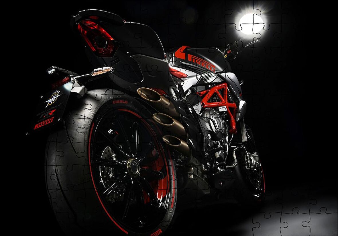 Cakapuzzle  MV Agusta Brutale 800 RR Arka Görünüş Puzzle Yapboz MDF Ahşap