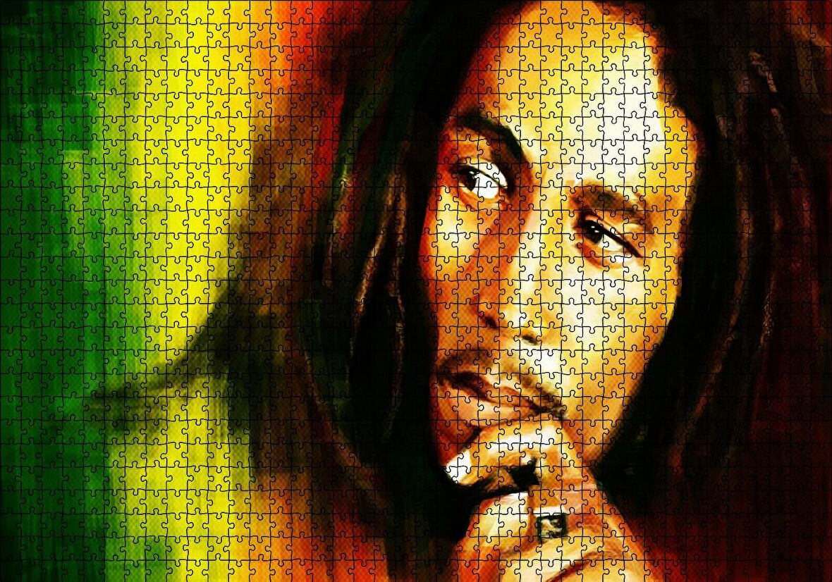 Cakapuzzle  Bob Marley Portre Puzzle Yapboz MDF Ahşap
