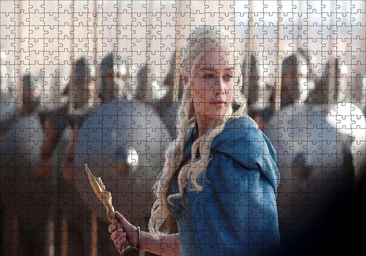 Cakapuzzle  Daenerys Targaryen ve Askerler Puzzle Yapboz MDF Ahşap