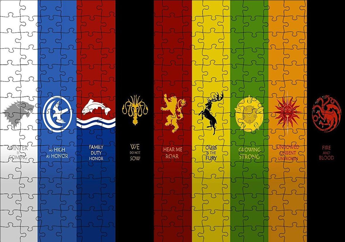 Cakapuzzle  Game of Thrones Milletler Kompozisyon Puzzle Yapboz MDF Ahşap