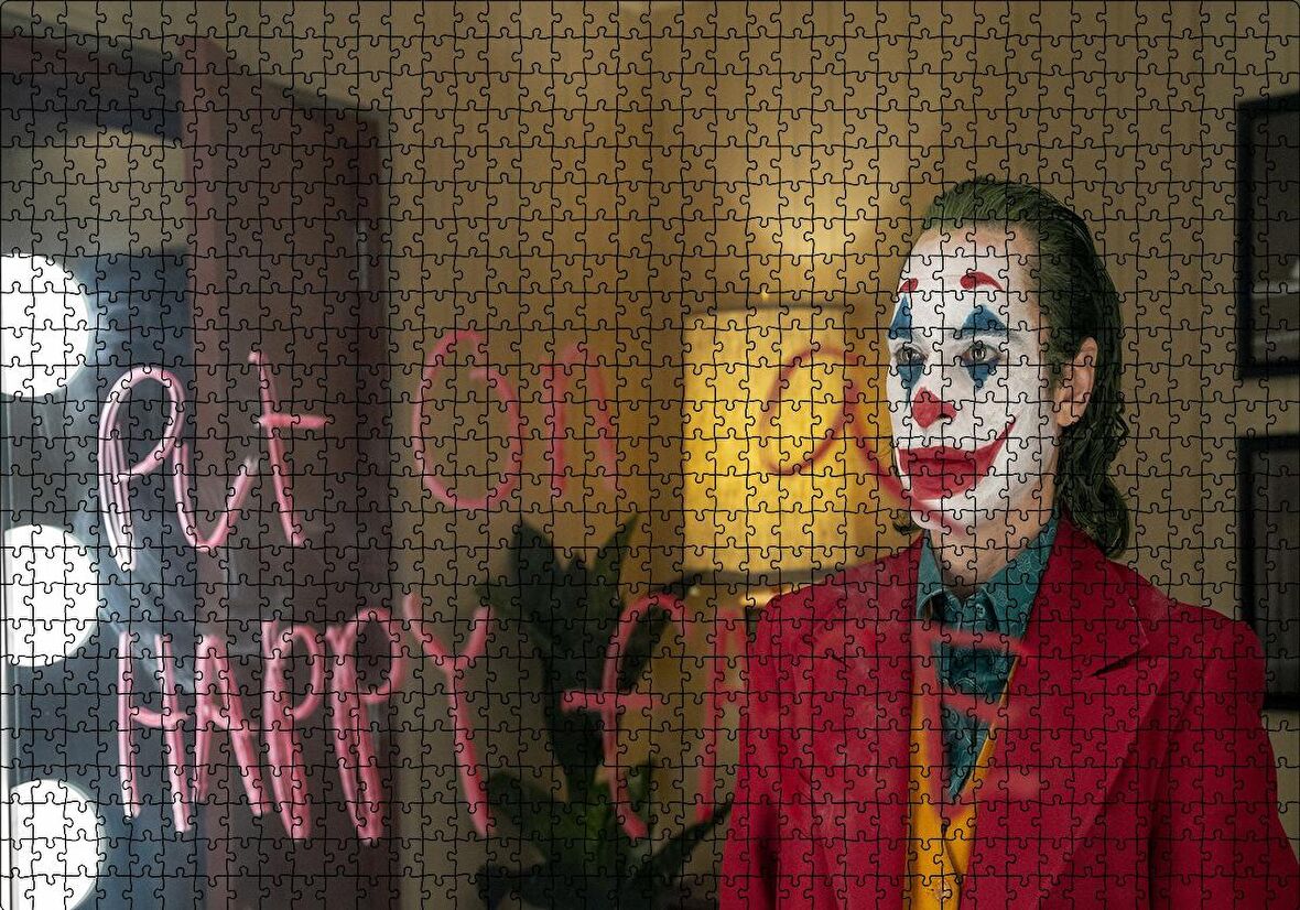 Cakapuzzle  Joker Mutlu Bi Yüz Takın Puzzle Yapboz MDF Ahşap