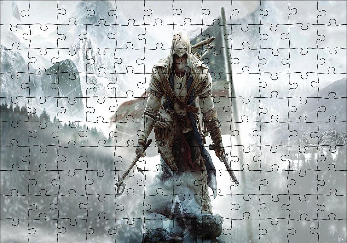 Cakapuzzle  Assassins Creed 3 Karlı Tepeler Puzzle Yapboz MDF Ahşap