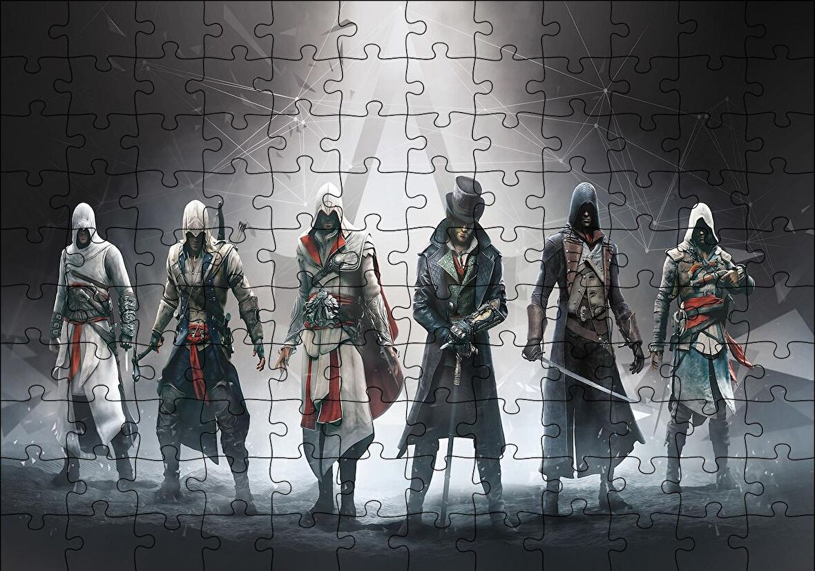 Cakapuzzle  Assassins Creed Karakterler ve Kutsal Işık Puzzle Yapboz MDF Ahşap