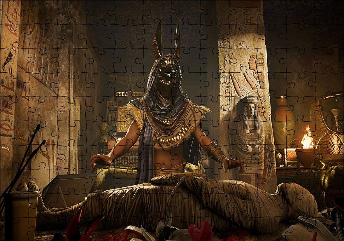 Cakapuzzle  Assassins Creed Origins Mısır Mumya Puzzle Yapboz MDF Ahşap