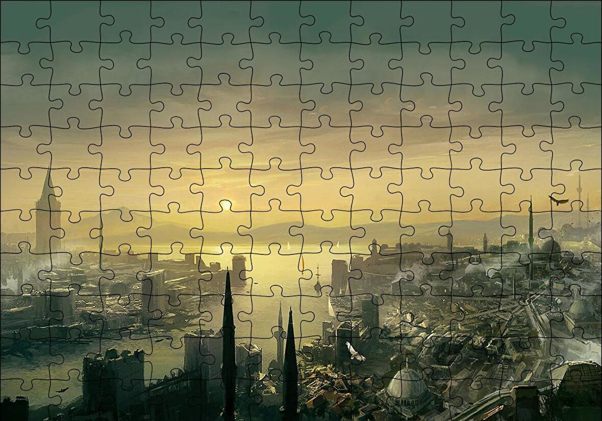Cakapuzzle  Assassins Creed Relevations Haliç Manzarası Puzzle Yapboz MDF Ahşap