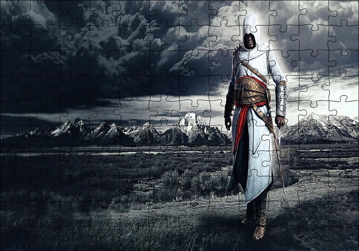 Cakapuzzle  Assassins Creed Suikastçi Kara Bulutlar ve Çayırlar Puzzle Yapboz MDF Ahşap