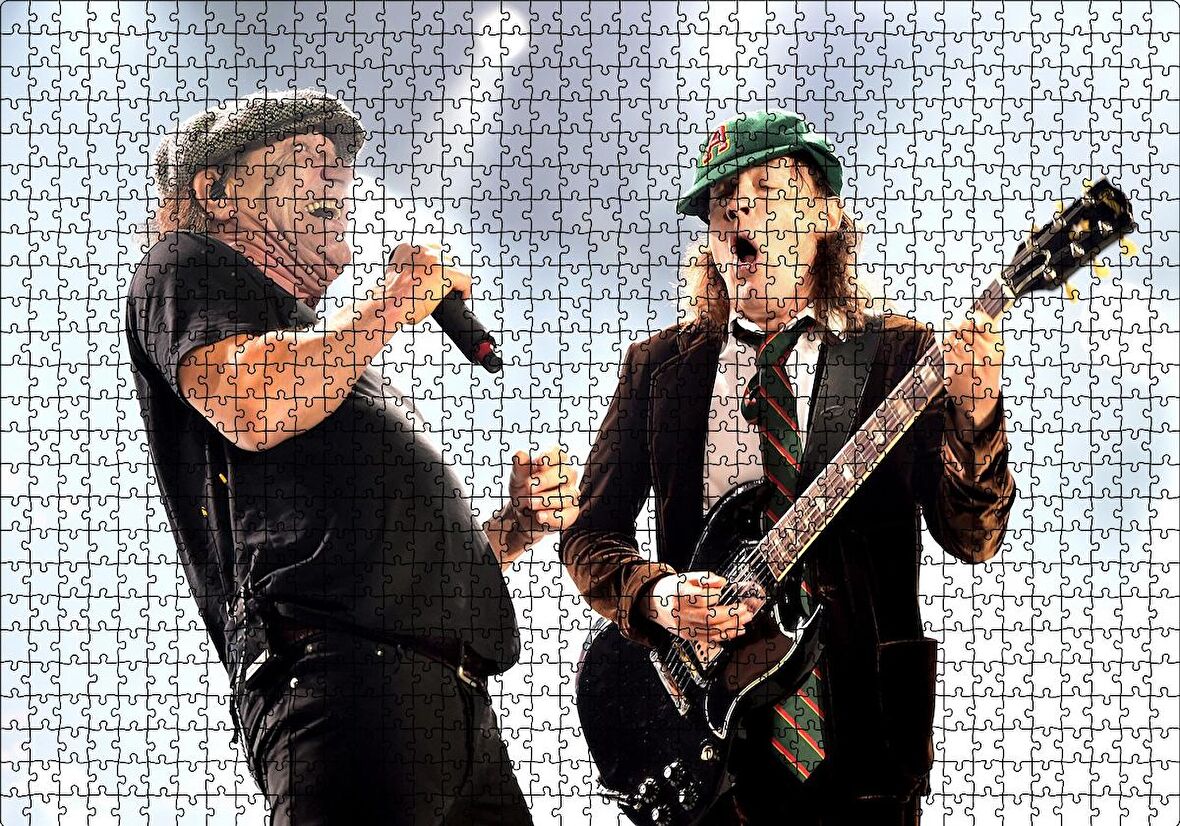Cakapuzzle  ACDC Angus ve Malcolm Puzzle Yapboz MDF Ahşap