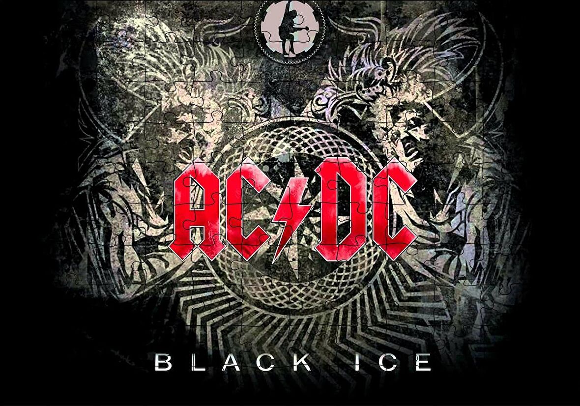 Cakapuzzle  ACDC Black Ice Albüm Kapağı Puzzle Yapboz MDF Ahşap