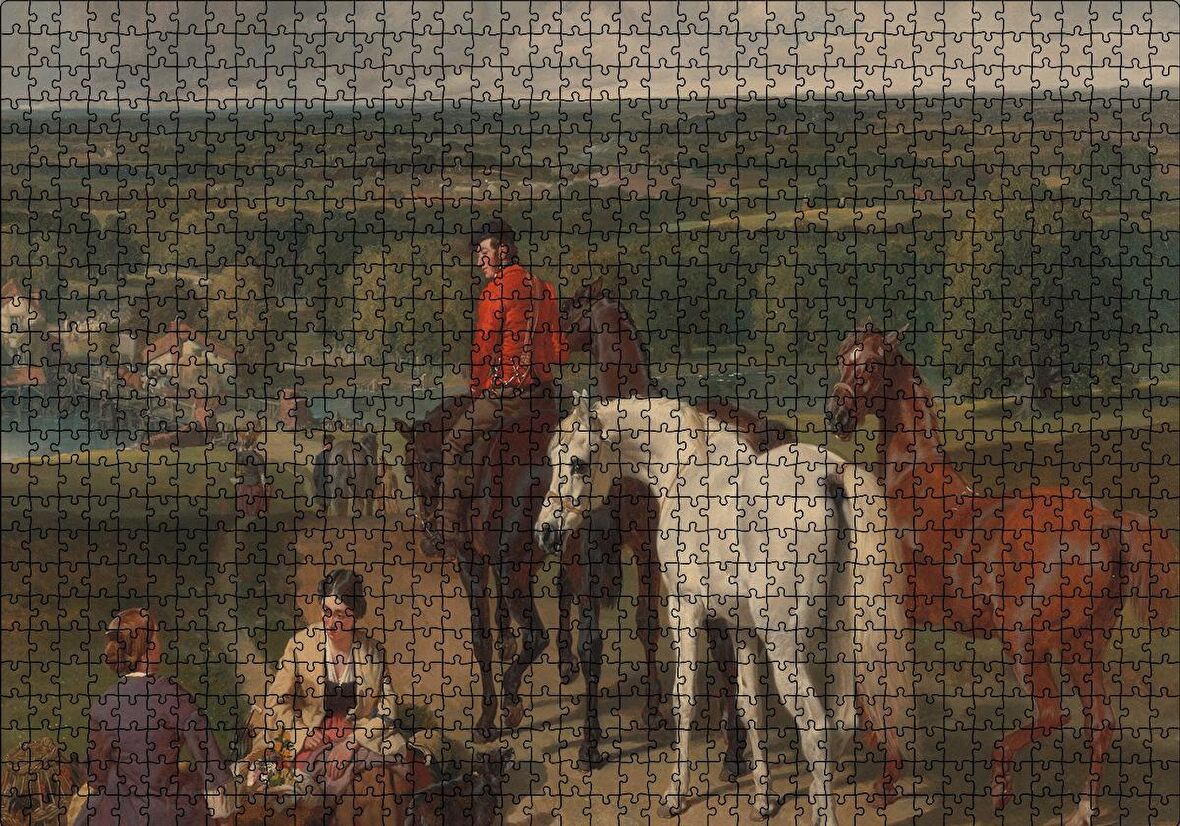 Cakapuzzle  Kraliyet At Eğitmeni Yağlıboya Puzzle Yapboz MDF Ahşap