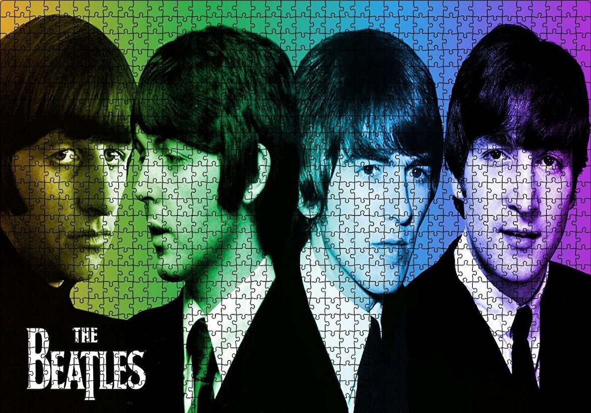 Cakapuzzle  The Beatles Renk Geçişli Portre Puzzle Yapboz MDF Ahşap