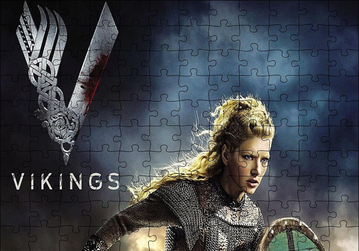 Cakapuzzle  Vikingler Katheryn Winnick Puzzle Yapboz MDF Ahşap