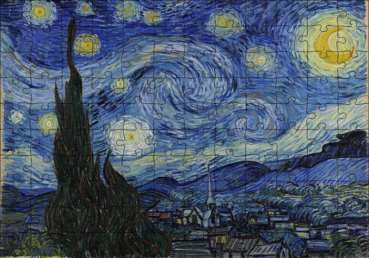 Cakapuzzle  Vincent Van Gogh Deliliğin Kıyılarında Puzzle Yapboz MDF Ahşap