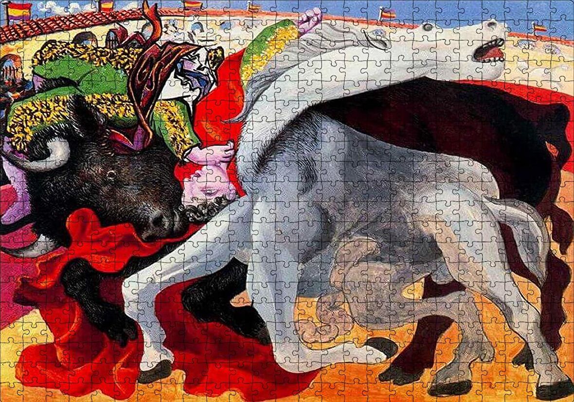 Cakapuzzle  Bullfight Death of the Toreador, 1933 by Picasso Puzzle Yapboz MDF Ahşap
