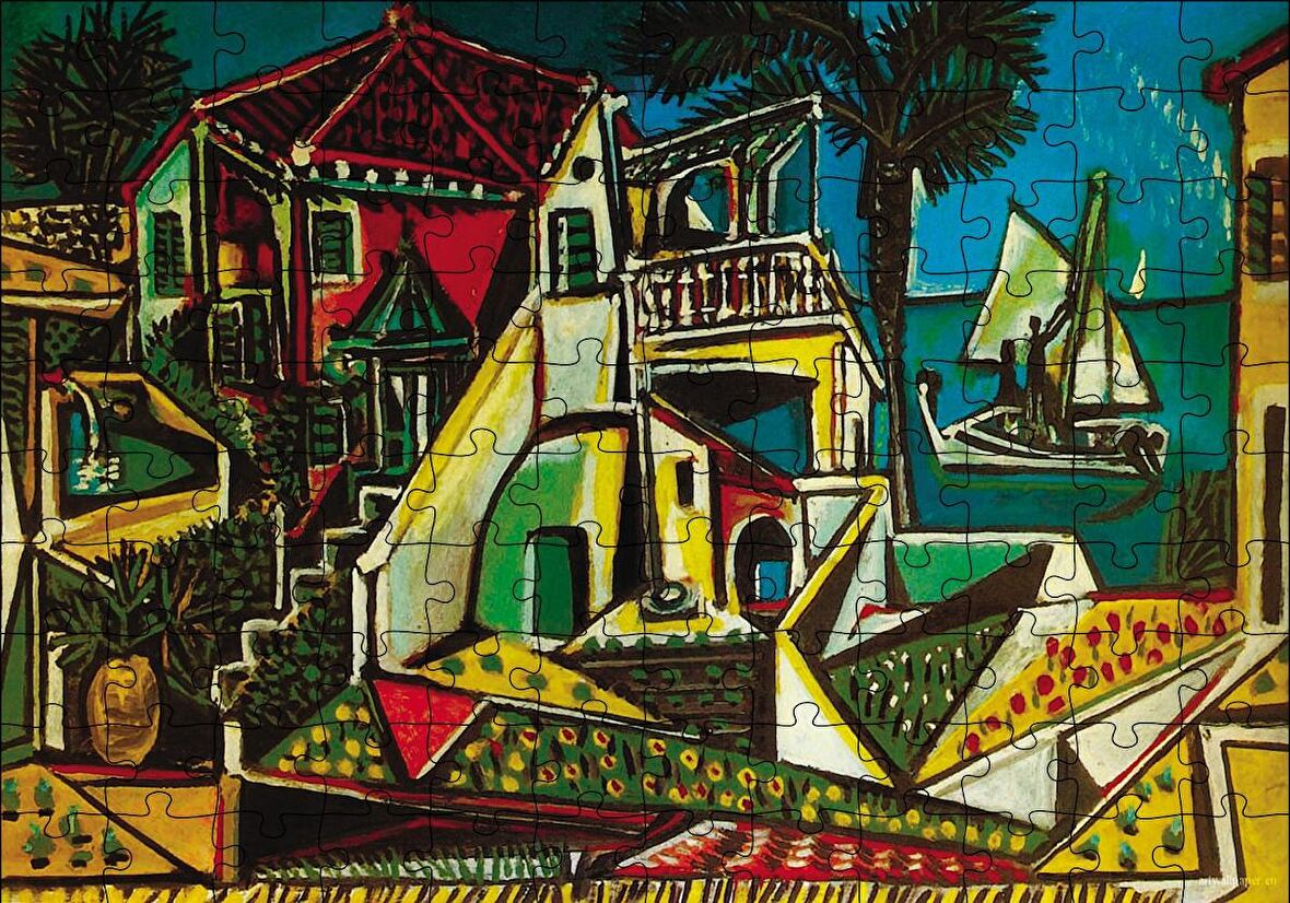 Cakapuzzle  Mediterranean Landscape, 1953 by Pablo Picasso Puzzle Yapboz MDF Ahşap