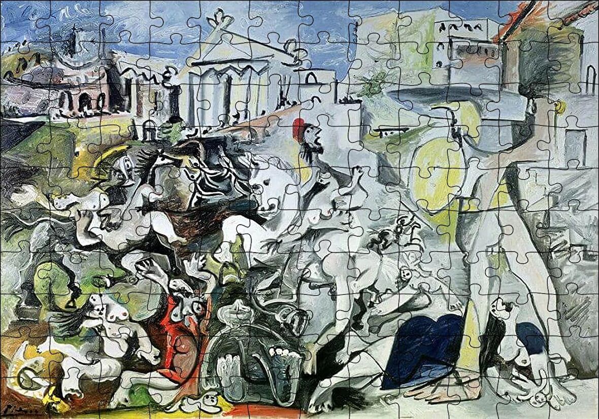 Cakapuzzle  The Rape of the Sabine Women, by Pablo Picasso Puzzle Yapboz MDF Ahşap