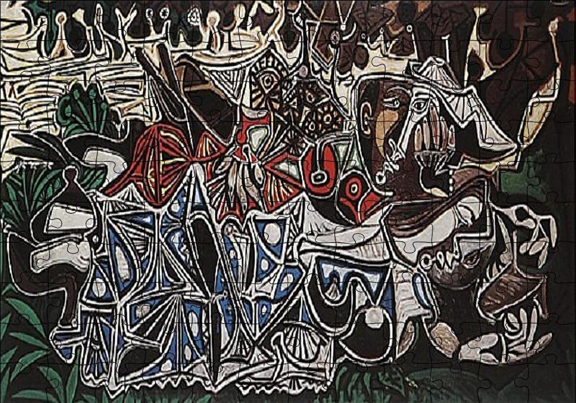 Cakapuzzle  Young Ladies on the Banks of the Seine, 1950 by Picasso Puzzle Yapboz MDF Ahşap