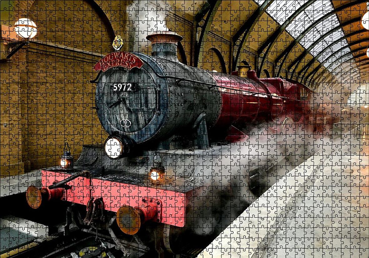 Cakapuzzle  Harry Potter Hogwarts Express Buharlı Tren Puzzle Yapboz MDF Ahşap