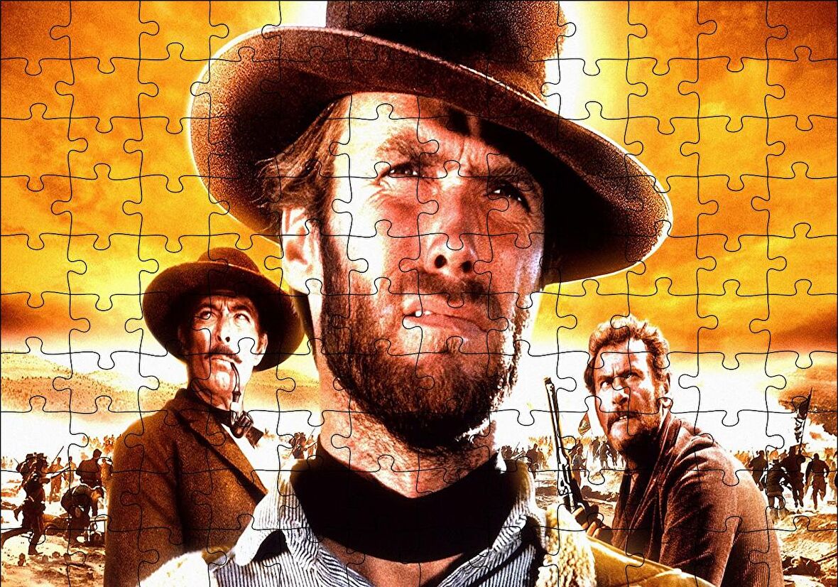 Cakapuzzle  Clint Eastwood İyi Kötü Çirkin Puzzle Yapboz MDF Ahşap