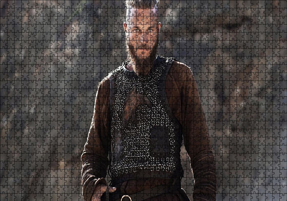 Cakapuzzle  Viking Ragnar Lothbrok Puzzle Yapboz MDF Ahşap