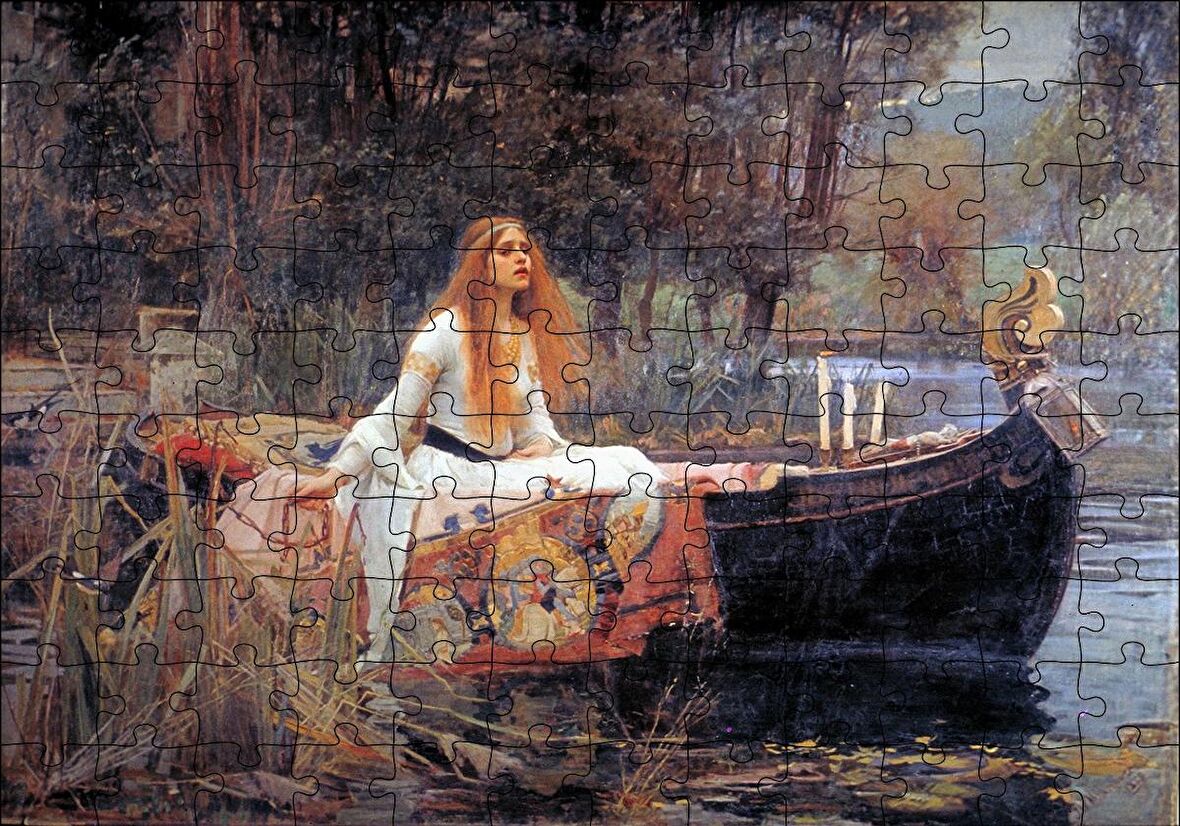 Cakapuzzle  Shalott Leydisi John William Waterhouse Puzzle Yapboz MDF Ahşap
